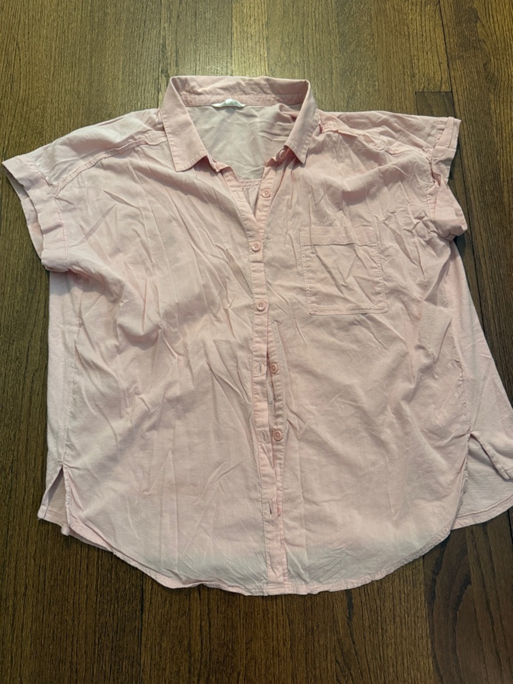 Splendid Pale Pink Short-Sleeve Button-Down Shirt